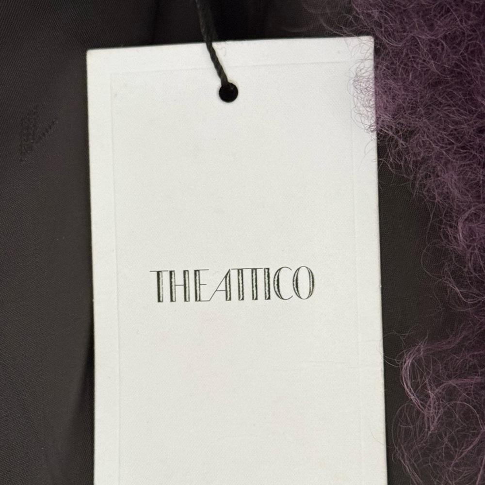 The Attico Deep Purple Mongolian Fur Teddy Jacket - Picture 4 of 5